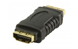 Acoplador HDMI con entrada HDMI oro - entrada HDMI en color negro