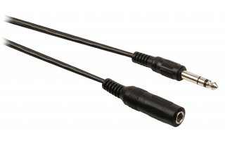 Cable de extensión de audio jack estéreo macho-hembra de 6.35 mm de 3m