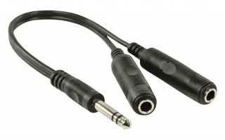 Cable divisor stereo 6.35 mm a 2x 6.35 mm, 0.2m
