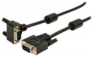 Cable VGA macho - VGA macho en ángulo de 90° de 5,00 m en color negro