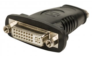 Adaptador HDMI - DVI con entrada HDMI - DVI hembra en color negro