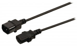 Cable de alimentación IEC-320-C14 - IEC-320-C13 de 3.00 m en color negro