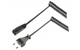 Cable de alimentación de conector Euro macho - IEC-320-C7 de 2.00 m en color negro