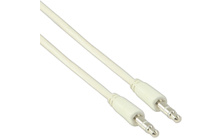 Cable blanco de audio estéreo 3.5mm de 1.00 m