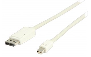Cable Mini DisplayPort - DisplayPort 1.00 m en color blanco