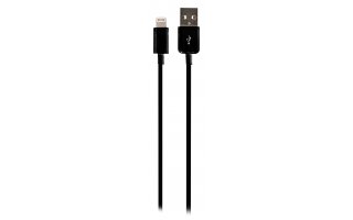 Cable USB de sincronización y carga, Lightning macho – USB A macho, 2,00 m, negro