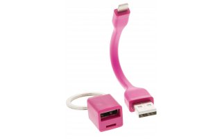 Cable USB de sincronización y carga, Lightning macho – USB A macho, 0,10 m, naranja