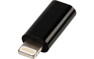 Adaptador USB Lightning, Lightning macho - USB Micro B hembra, negro