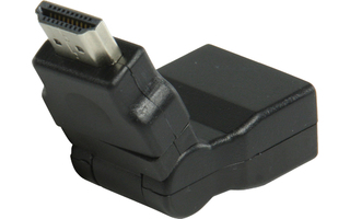 Adaptador HDMI con conector giratorio HDMI - entrada HDMI en color negro