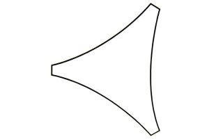 Vela de sombra permeable - Triangular - 3.6 x 3.6m x 3.6m - color: Beige