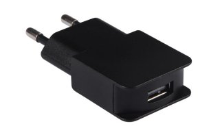 Cargador con conexión USB 5V - 1A - Negro
