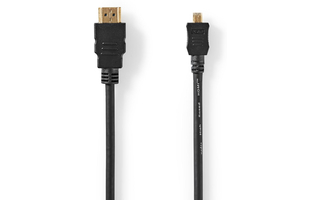 Cable de Alta Velocidad HDMI™ con Ethernet - Conector HDMI™ - Conector Micro HDMI™ - 1,5 m - Neg