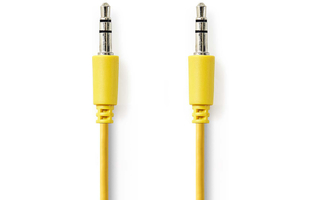 Cable de Audio Estéreo - Macho de 3,5 mm - Macho de 3,5 mm - 1,0 m - Amarillo - Nedis CAGP22000Y