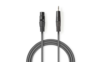 Cable de audio XLR - XLR de 3 Pines Macho - 3,5 mm Macho - 1,5 m - Gris - Nedis COTH15300GY15