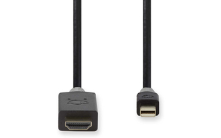 Cable Mini DisplayPort HDMI - Mini DisplayPort Macho - Conector HDMI - 2 m - Antracita