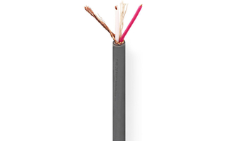 Cable para Micrófono - 2x 0,23 mm² - 100 m - En Bobina - Gris