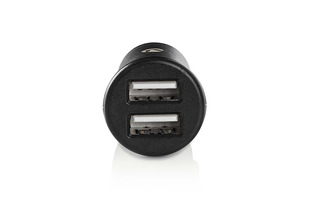 Cargador para Coche - 4,8 A - 2 salidas - USB-A - Negro - Nedis CCHAU480ABK