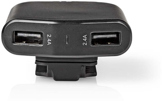 Cargador para Coche - 9,6 A - 4 salidas - USB-A - Negro - Nedis CCHAU960ABK