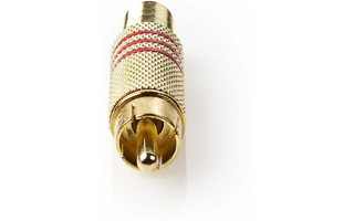 Conector RCA macho en color rojo y anillo chapado en oro, 10 unidades - Valueline VGAP24900R