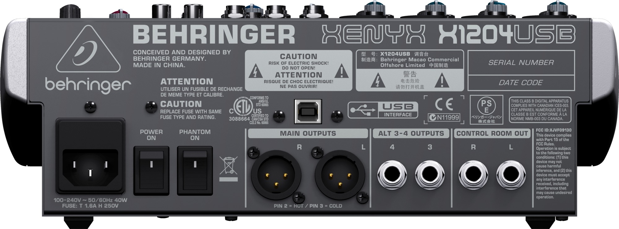 Behringer Xenyx X1204 Usb User Manual - militaryclever