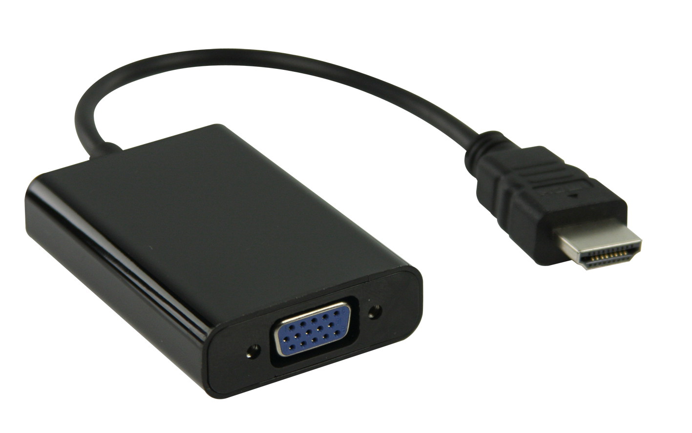 Cable HDMI™ adaptador HDMI VGA + 3.5 mm 0.20 m en color negro DJMania