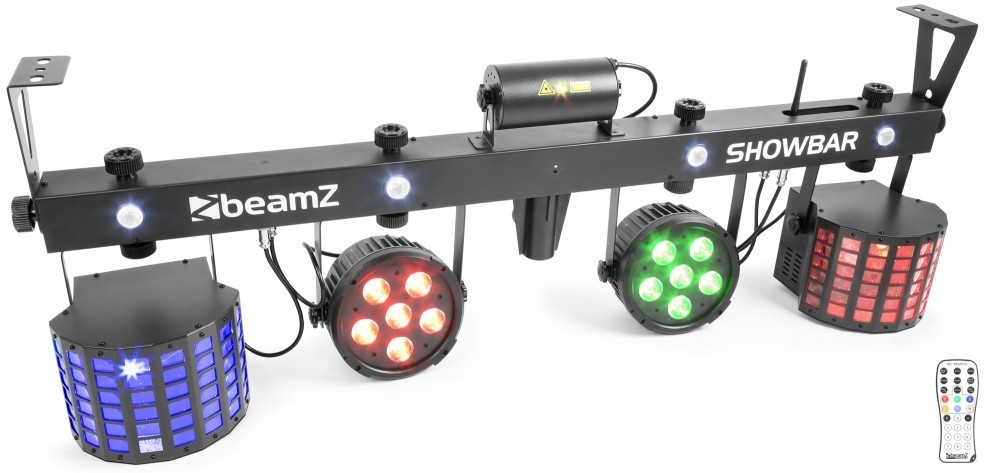 Beamz Showbar Con X Foco Par X Butterfly Y Laser R G Dmx Irc Djmania