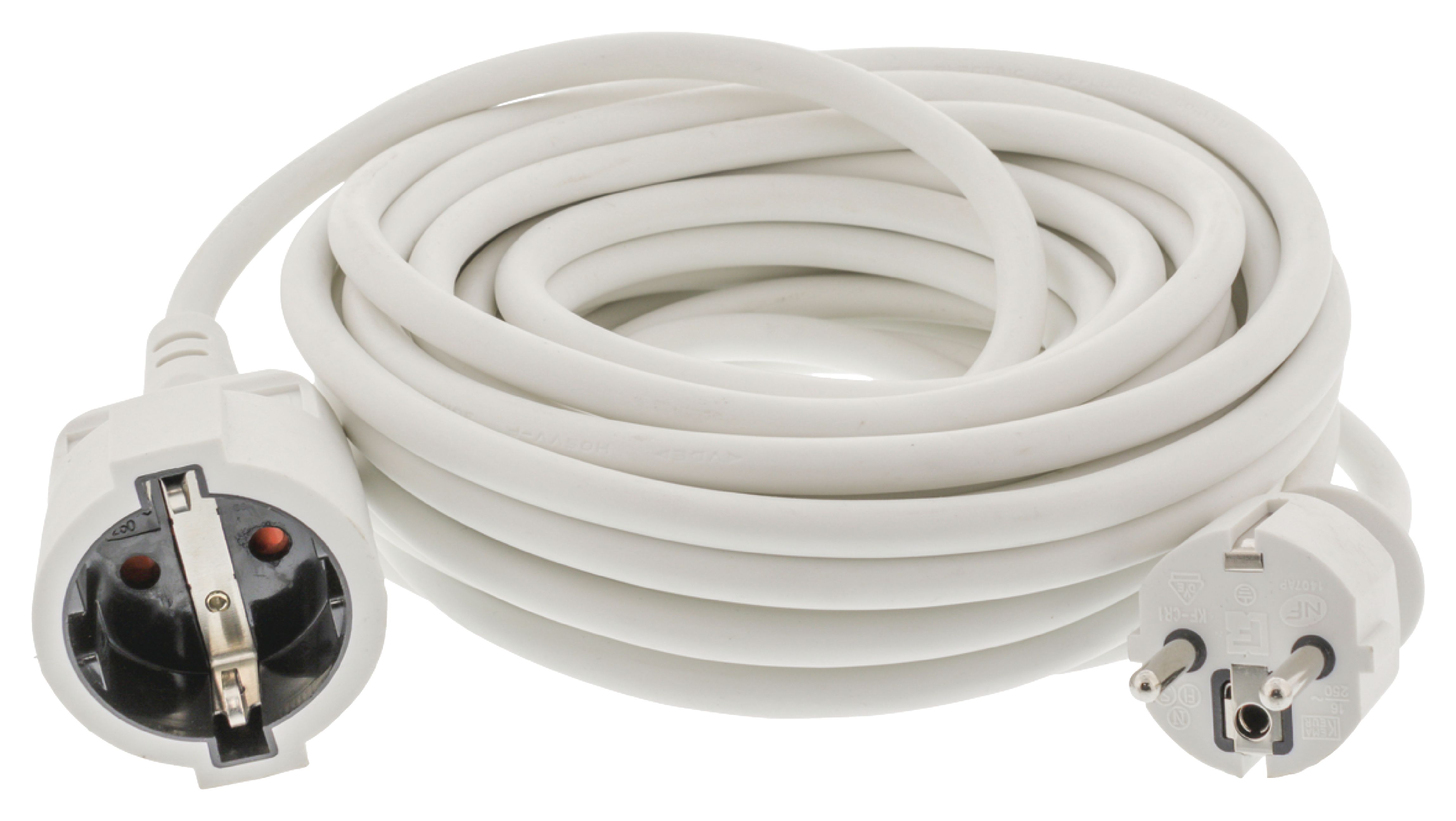 Cable de Extensión de Alimentación 10 m H05VV F 3G1 5 IP20 Blanco DJMania