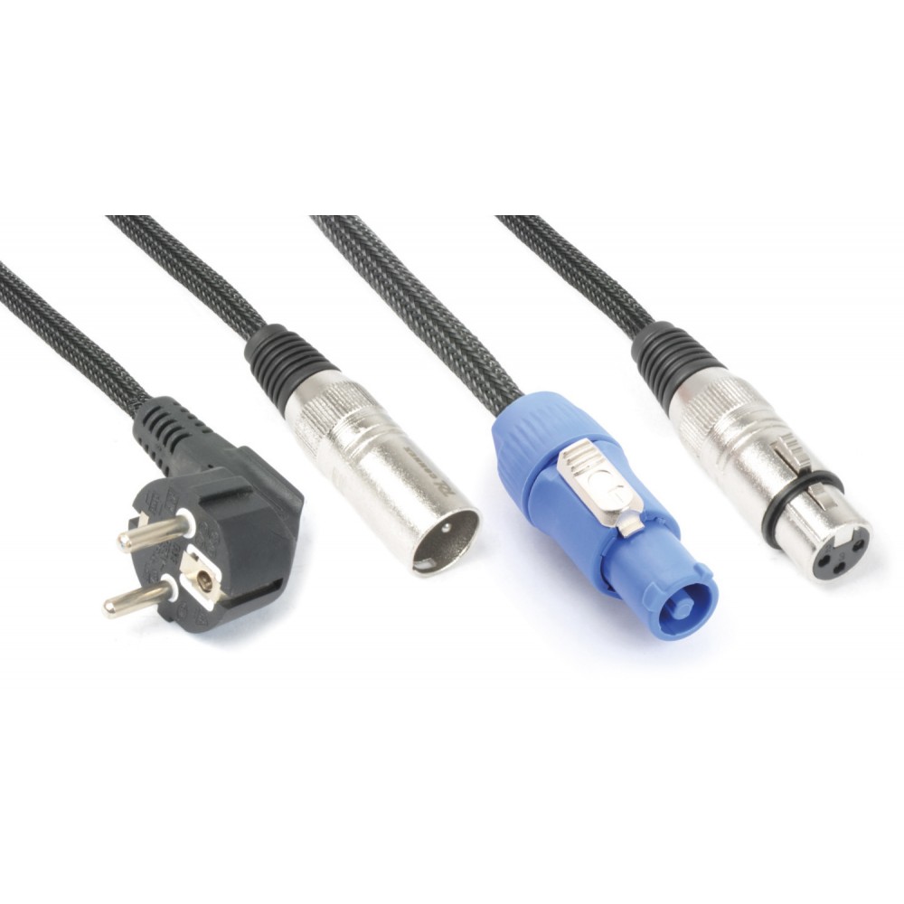 Pd Connex Ligero Combi Cable Schuko Xlr M Alimentacion A Xlr F