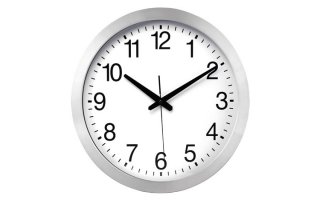 Reloj de pared DCF - Aluminio Ø 40 cm