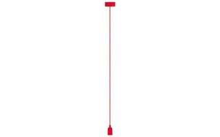 Lámpara de diseño con cable de tela - para colgar del techo - color Rojo