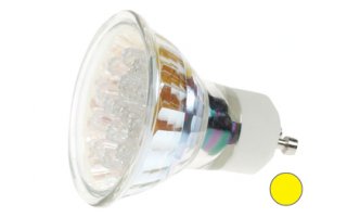 Bombilla LED GU10, 240V color AMARILLO