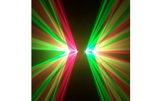 Láser doble haz 250mW ( 2 x Verde / 2x Rojo )
