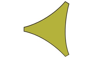 Vela de sombra triangular - 3.6 x 3.6m x 3.6m, color: Verde lima