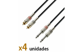 Pack: Cable Rca-Jack 3m ( 4 Unidades )