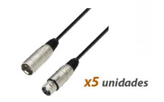Pack : (5x) Cable xlr 3m 