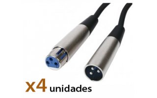 Pack: Cable Xlr 9m (x4)