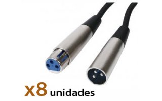 Pack: Cable Xlr 9m (x8) 