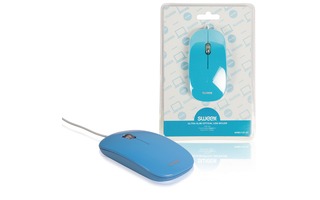 Ratón óptico ultrafino con USB y resolución de 1000 ppp azul - Sweex NPMI1101-07
