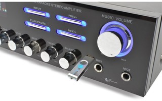 SkyTronic AV-120 Amplificador estereo Karaoke MP3