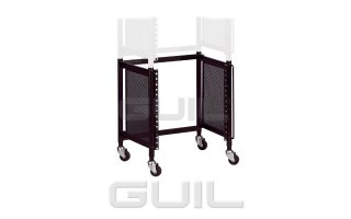 Guil RK-01 Soporte modular plegable para 10 unidades de rack 19” con 4 ruedas giratorias