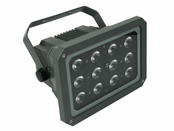 Foco LED para el uso en exteriores - 12 LEDs RGB 3W - Mando Incluido
