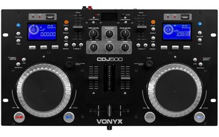 Vonyx CDJ500 Doble reproductor con amplificador CD/MP3/USB/Bluetooth