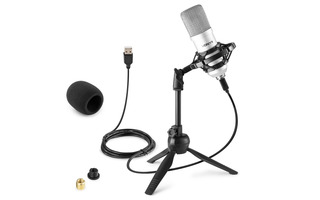 Vonyx CM300S Studio Microphone USB Titanium