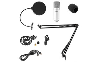 Vonyx CMS300S Studio Microphone Set USB Titanium