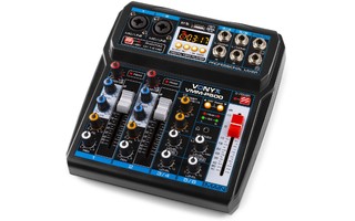 Vonyx VMM-P500 4-Channel Music Mixer with DSP/USB and MP3/BT