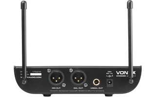 Vonyx WM82 Microfono inalambrico digital UHF 2 canales con 2 micros de cabeza