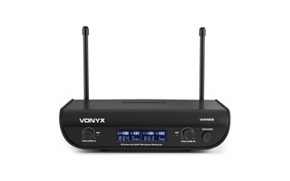 Vonyx WM82 Microfono inalambrico digital UHF 2 canales con 2 micros de mano