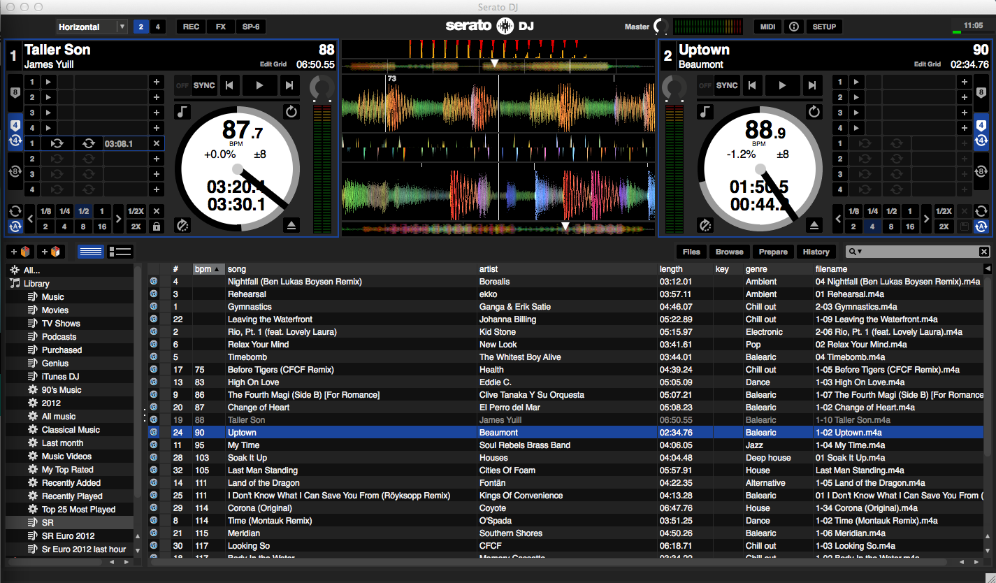 Serato DJ horizontal screen Guia software Dj para pinchar, terminado