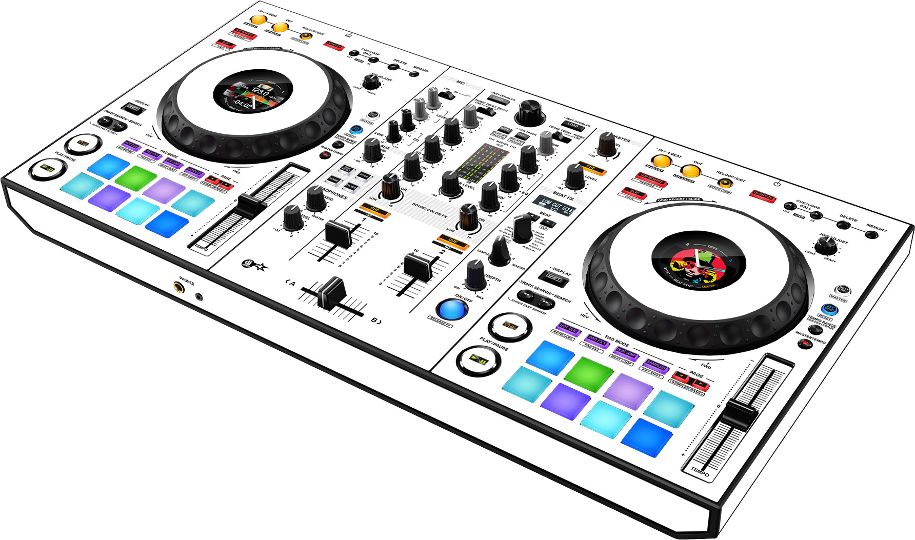 DDJ 800 SKIN - WHITE AKA STAR TROOPER