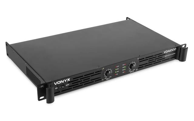 Vonyx VDA1000 PA Amplifier 1U 2x 500W